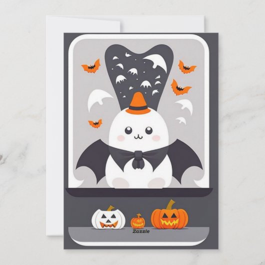 Spooky One First Birthday Invitation Feestdagenkaart (Achterkant)