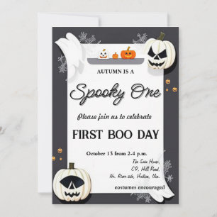 Spooky One First Birthday Invitation Feestdagenkaart