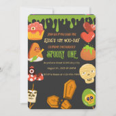 Spooky One First Birthday Invitation Kaart (Voorkant)