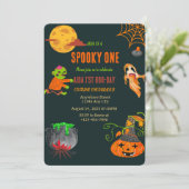 Spooky One First Birthday Invitation Kaart (Staand voorkant)