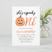 Spooky One First Birthday Party Invitation Kaart (Staand voorkant)