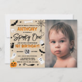 Spooky One! Foto van Halloween 1st Birthday Kaart (Voorkant)