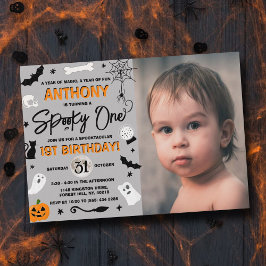 Spooky One! Foto van Halloween 1st Birthday Kaart