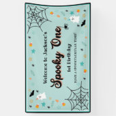 Spooky One Gender Neutral Halloween 1st Birthday Spandoek (Verticaal)