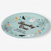 Spooky One Gender Neutral Halloween Birthday Party Papieren Bordje (Gekanteld)