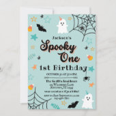 Spooky One Gender Neutral Halloween First Birthday Kaart (Voorkant)
