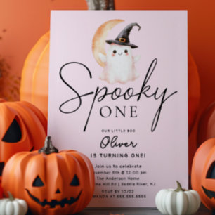 Spooky One Ghost Birthday Kaart