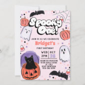Spooky One! Ghost Birthday Uitnodiging (Voorkant)