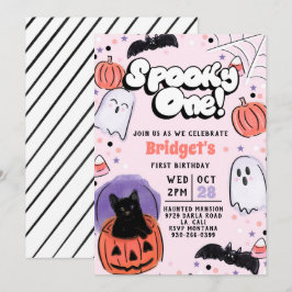Spooky One! Ghost Birthday Uitnodiging