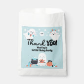 Spooky One Ghost Boy Eerste Verjaardagsfeestje Bedankzakje (Voorkant)