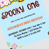 Spooky one Ghost Groovy Halloween 1e verjaardag Kaart