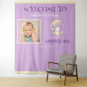 Spooky One Ghost Halloween 1e Verjaardag Welkom Wandkleed (In situ)