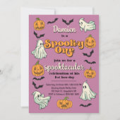 Spooky One Ghost Halloween Herfst Eerste Verjaarda Kaart (Voorkant)