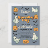 Spooky One Ghost Halloween Herfst Eerste Verjaarda Kaart (Voorkant)