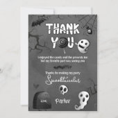 Spooky One Ghost Halloween Thank You Cards Kaart (Voorkant)