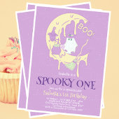 Spooky One Ghost Moon Kinder 1e Verjaardag Hallowe