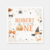 Spooky One Ghost Pumpkin-servet Servet (Voorkant)