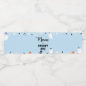 Spooky One Ghost Verjaardagsfeestje Waterfles Labe Etiket (Enkel label)