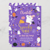 Spooky One Girl Birthday Halloween Party (Voorkant / Achterkant)