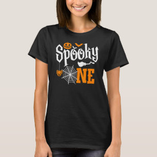 Spooky One Girl Halloween 1e verjaardag Matching F T-shirt