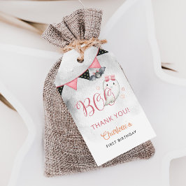 Spooky One Girl's Eerste Verjaardagsgunst Cadeaulabel