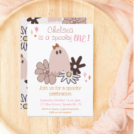 Spooky One Girls First Birthday Kaart