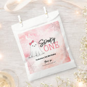 Spooky One Girly Ghost 1st Birthday Bedankzakje (Geknipt)