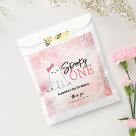 Spooky One Girly Ghost 1st Birthday Bedankzakje