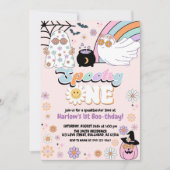 Spooky One Groovy Ghost Hippie Halloween Verjaarda Kaart (Voorkant)