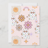 Spooky One Groovy Ghost Hippie Halloween Verjaarda Kaart (Achterkant)