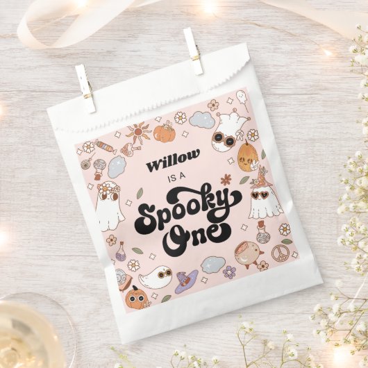 Spooky One Groovy Halloween 1e verjaardag Bedankzakje (Geknipt)
