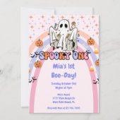 Spooky One Groovy Halloween 1e verjaardag Kaart (Voorkant)