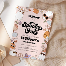 Spooky One Groovy Halloween 1e verjaardag