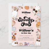 Spooky One Groovy Halloween 1e verjaardag Kaart (Voorkant)