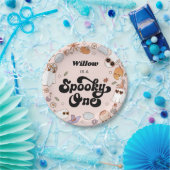Spooky One Groovy Halloween 1e verjaardag Papieren Bordje (Feest)