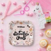 Spooky One Groovy Halloween 1e verjaardag Papieren Bordje (Feest)