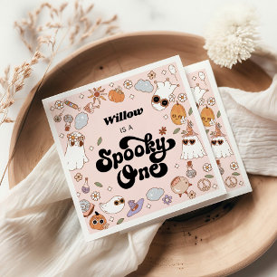 Spooky One Groovy Halloween 1e verjaardag Servet