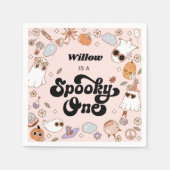 Spooky One Groovy Halloween 1e verjaardag Servet (Voorkant)