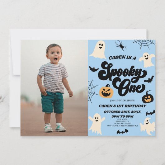 Spooky One Halloween 1e Afbeelding Verjaardagsfees Kaart (Voorkant)