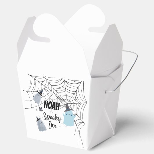 Spooky One | Halloween 1e verjaardag | Blauwe Gees Bedankdoosjes (Geopend)