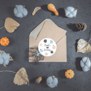 Spooky One   Halloween 1e verjaardag   Blauwe pomp Ronde Sticker