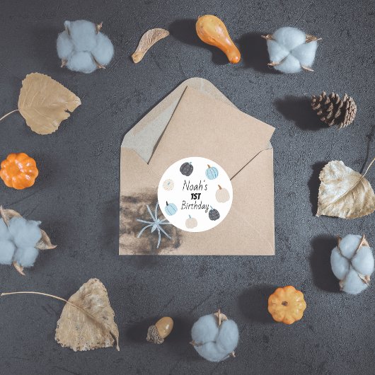 Spooky One | Halloween 1e verjaardag | Blauwe pomp Ronde Sticker