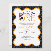 Spooky One Halloween 1e verjaardag esthetiek Kaart (Voorkant)