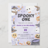 Spooky One Halloween 1e verjaardag Kaart (Voorkant)