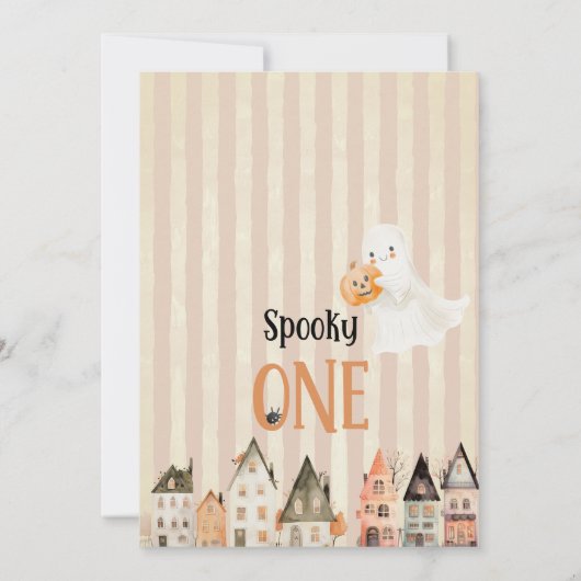 Spooky One | Halloween 1e verjaardag Kaart (Achterkant)