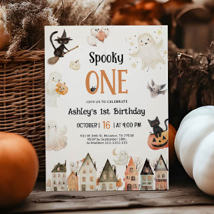 Spooky One Halloween 1e verjaardag Kaart