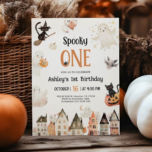Spooky One | Halloween 1e verjaardag Kaart