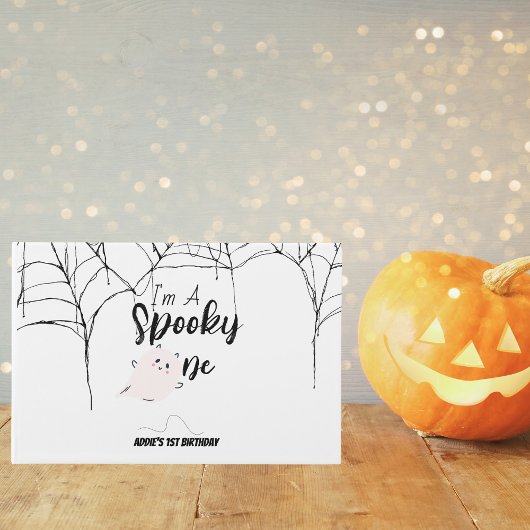 Spooky One | Halloween 1e verjaardag | Minimaal ro Gastenboek