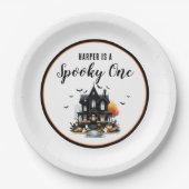 Spooky One Halloween 1e verjaardag Papieren Bordje (Voorkant)