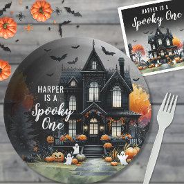 Spooky One Halloween 1e verjaardag Papieren Bordje